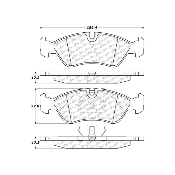 1999-2002 Daewoo Lanos Disc Brake Pad Set - Front (Centric)