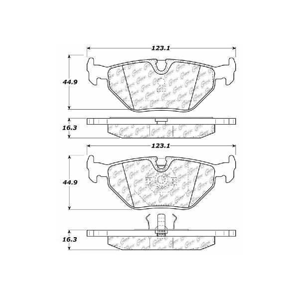 1998-2002 BMW Z3 Disc Brake Pad Set - Rear (Centric)