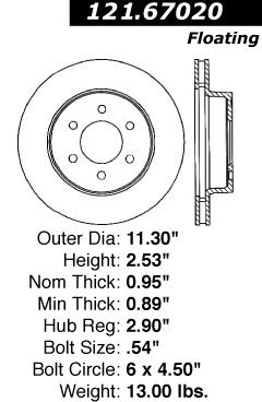 1991-1996 Dodge Dakota Disc Brake Rotor - Front (Centric)