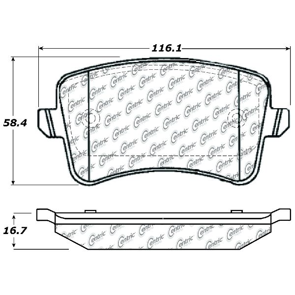 2008-2017 Audi S5 Disc Brake Pad Set - Rear (Centric)