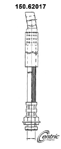 1974-1976 Chevrolet Caprice Brake Hydraulic Hose - Front (Centric)