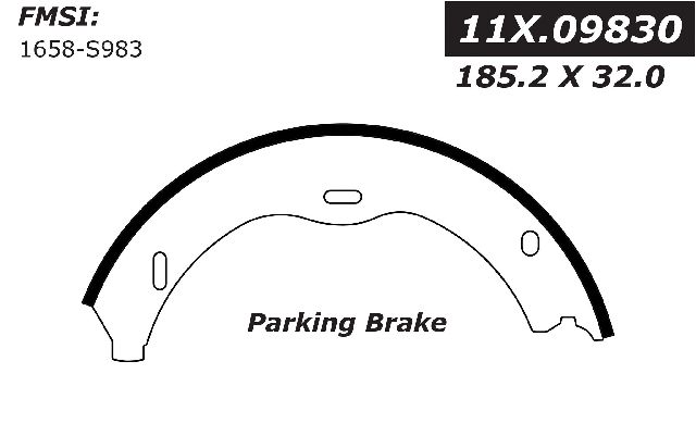 2007-2013 Mercedes-Benz S600 Parking Brake Shoe - Rear (Centric)