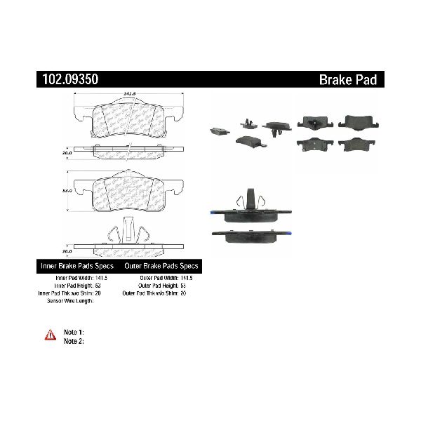 2002-2006 Lincoln Navigator Disc Brake Pad Set - Rear (Centric)