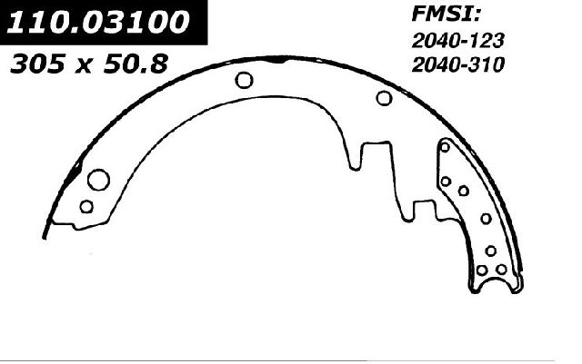 1964-1966 Chevrolet Suburban Drum Brake Shoe - Front or Rear (Centric)