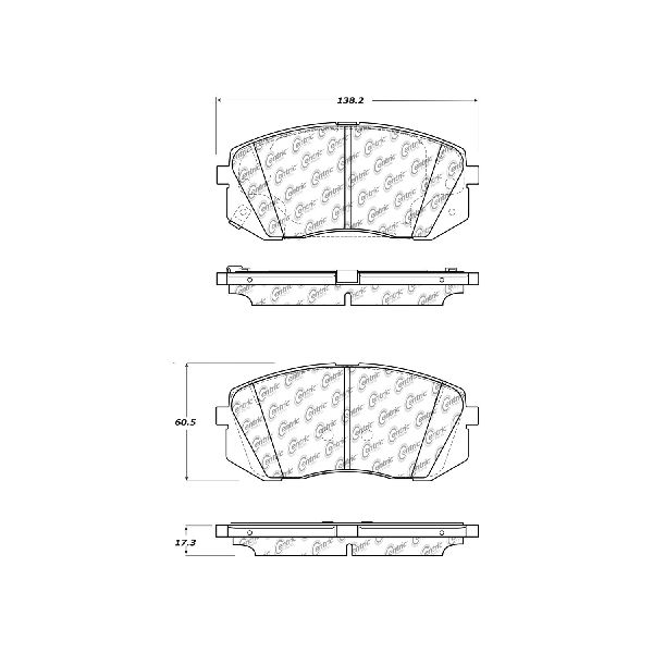 2016-2020 Kia Optima Disc Brake Pad Set - Front (Centric)