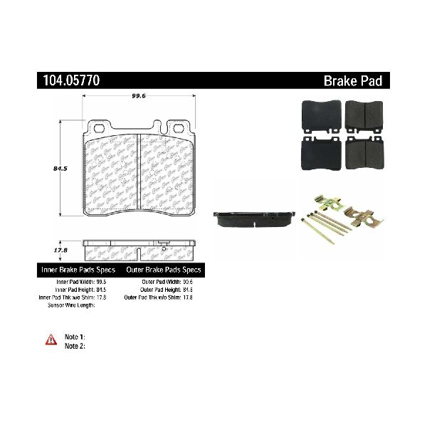 1994-1999 Mercedes-Benz S320 Disc Brake Pad Set - Front (Centric)