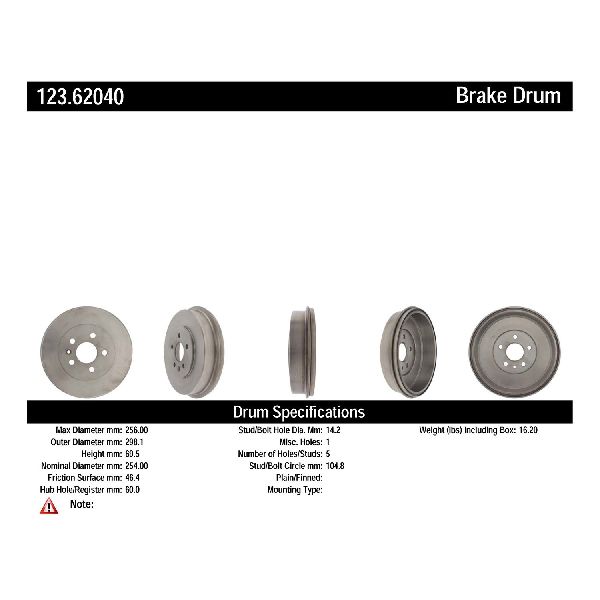 2016 Chevrolet Cruze Limited Brake Drum - Rear (Centric)