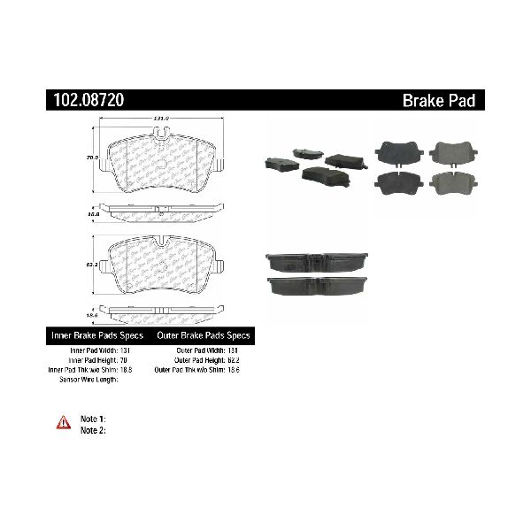 2006-2007 Mercedes-Benz C280 Disc Brake Pad Set - Front (Centric)