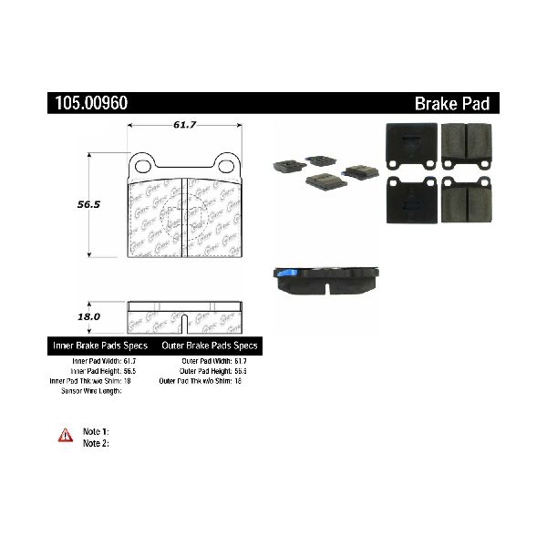 1973-1977 Audi Fox Disc Brake Pad Set - Front (Centric)