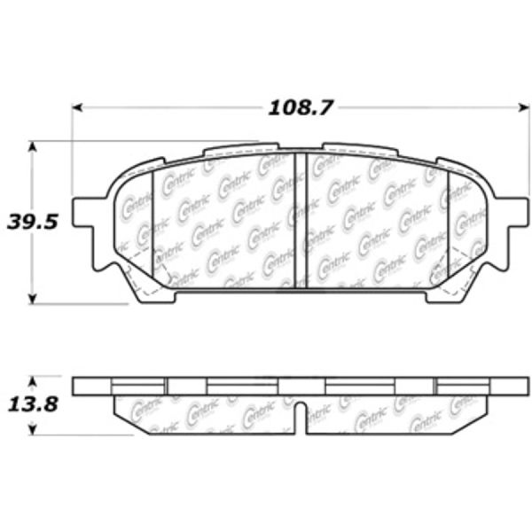 2005-2006 Saab 9-2X Disc Brake Pad Set - Rear (Centric)