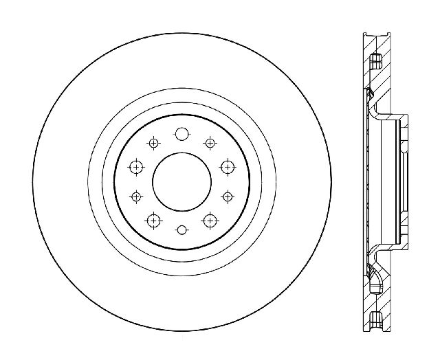 2014-2020 Fiat 500L Disc Brake Rotor - Front (Centric)