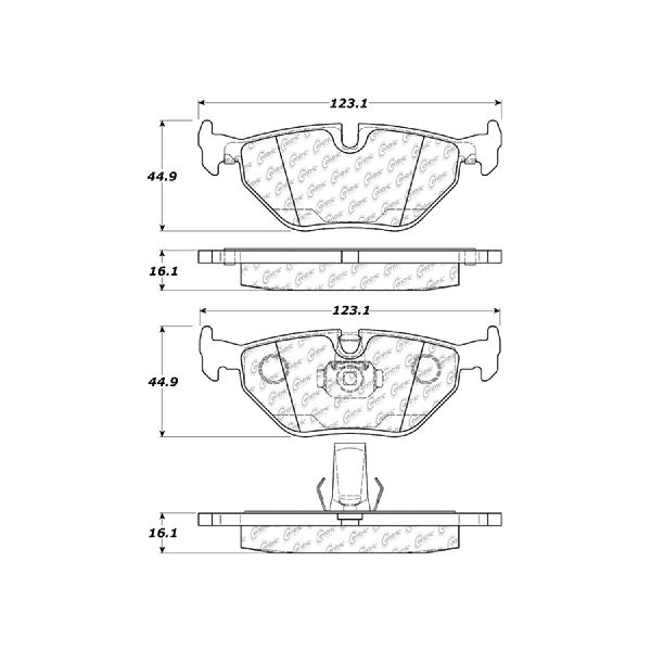 1996-2000 BMW 528i Disc Brake Pad Set - Rear (Centric)