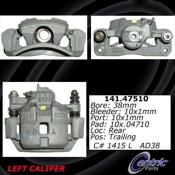 1991-1994 Subaru Legacy Disc Brake Caliper - Rear Left (Centric)