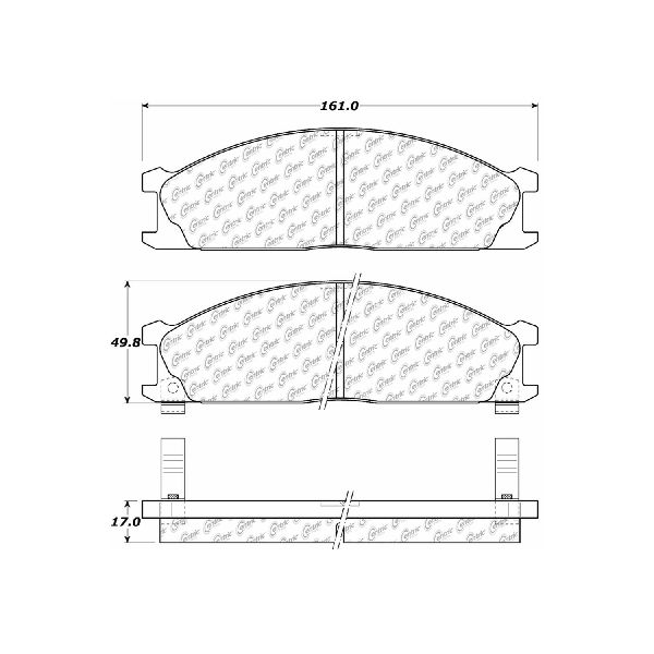 1986-1994 Nissan D21 Disc Brake Pad Set - Front (Centric)