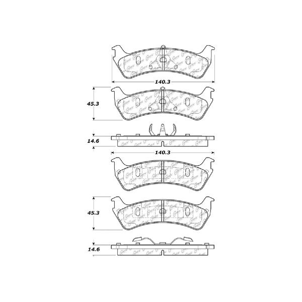 1997-2001 Mercury Mountaineer Disc Brake Pad Set - Rear (Centric)