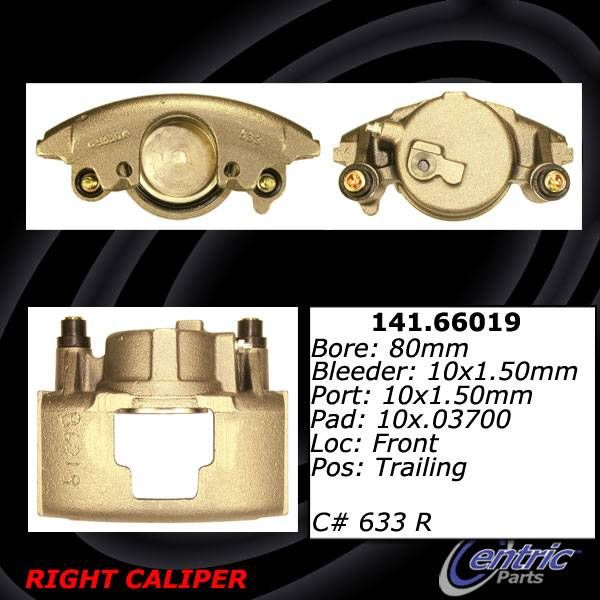 1996-2001 Chevrolet Express 3500 Disc Brake Caliper - Front Right (Centric)