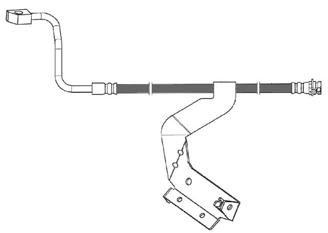 2010 Ford F-350 Super Duty Brake Hydraulic Hose - Front Left (Centric)