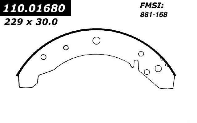 1958-1964 Volkswagen Beetle Drum Brake Shoe - Rear (Centric)