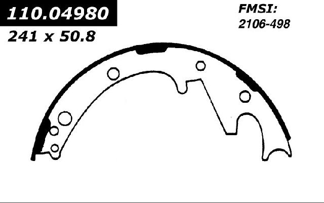 1979-1981 Dodge D50 Drum Brake Shoe - Rear (Centric)