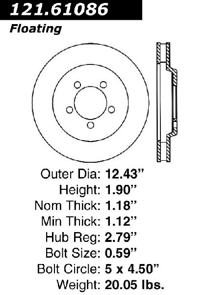 2005-2014 Ford Mustang Disc Brake Rotor - Front (Centric)