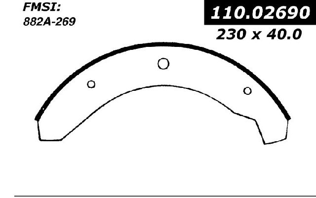 1965-1977 Volkswagen Beetle Drum Brake Shoe - Front (Centric)