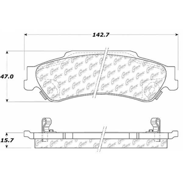 1997-2001 Oldsmobile Bravada Disc Brake Pad Set - Rear (Centric)