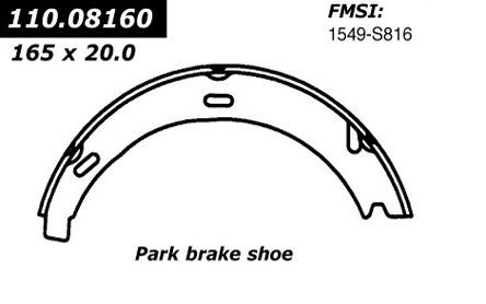 1997-2004 Porsche Boxster Parking Brake Shoe - Rear (Centric)