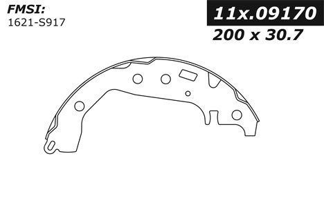 2009 Toyota Prius Drum Brake Shoe - Rear (Centric)