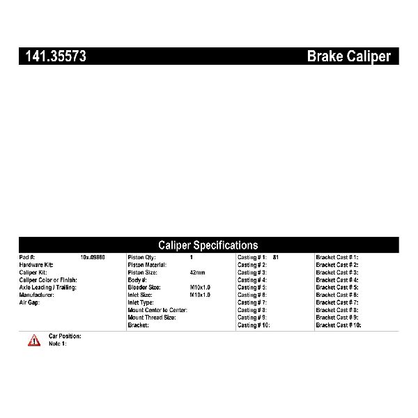 2003-2006 Mercedes-Benz S500 Disc Brake Caliper - Rear Right (Centric)