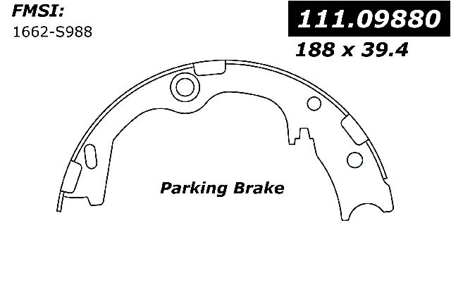 2010-2015 Hyundai Tucson Parking Brake Shoe - Rear (Centric)