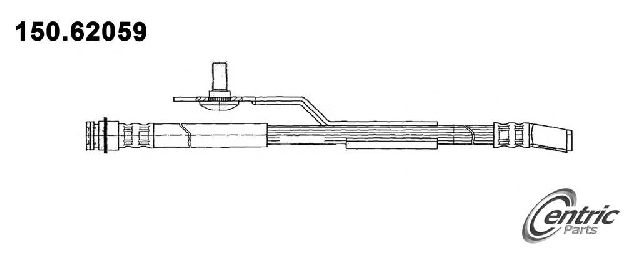 1990-1991 Cadillac Seville Brake Hydraulic Hose - Front Left (Centric)
