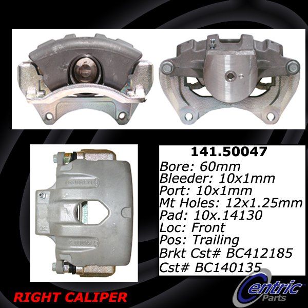2011-2015 Kia Optima Disc Brake Caliper - Front Right (Centric)