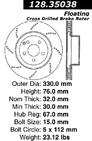 2000-2002 Mercedes-Benz S500 Disc Brake Rotor - Front (Centric)