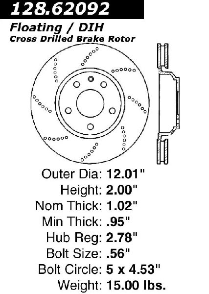 2005-2008 Pontiac Grand Prix Disc Brake Rotor - Rear (Centric)