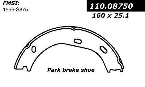 1968-1971 Mercedes-Benz 280SL Parking Brake Shoe - Rear (Centric)