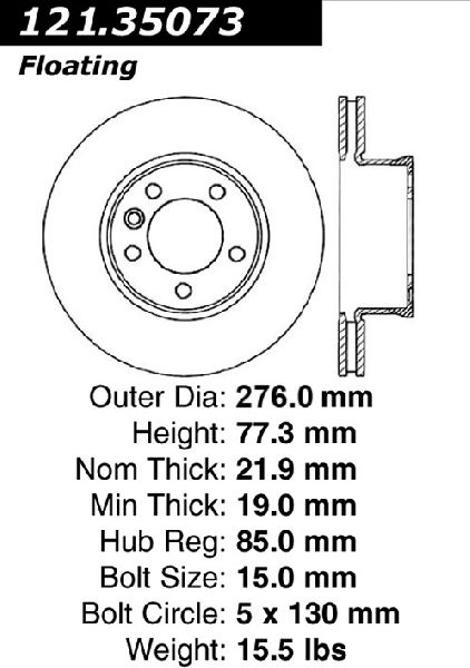 2002-2006 Freightliner Sprinter 2500 Disc Brake Rotor - Front (Centric)