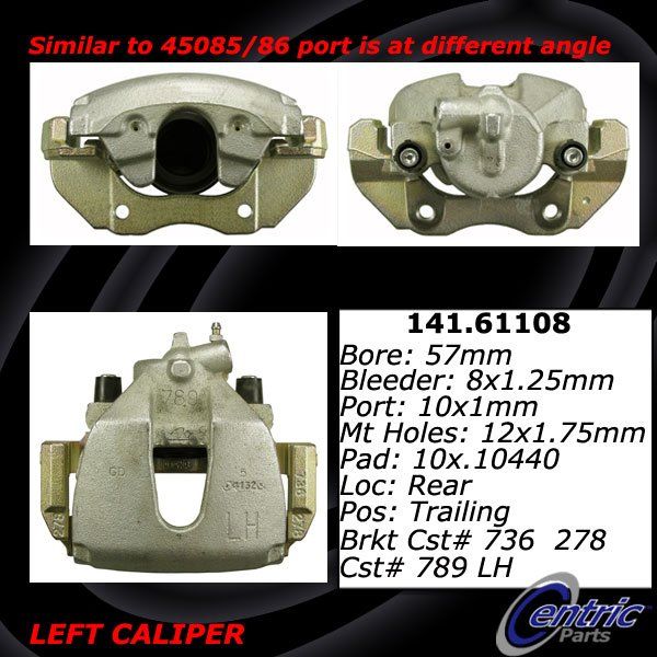 2005-2007 Ford Focus Disc Brake Caliper - Front Left (Centric)