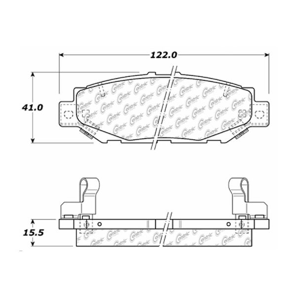 1992-2000 Lexus SC300 Disc Brake Pad Set - Rear (Centric)