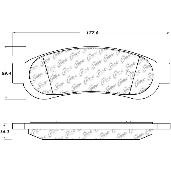2008-2012 Ford F-350 Super Duty Disc Brake Pad Set - Rear (Centric)