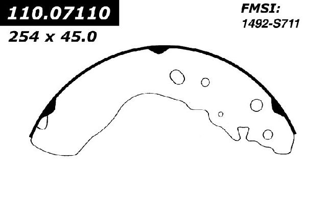 1998 Chevrolet Tracker Drum Brake Shoe - Rear (Centric)