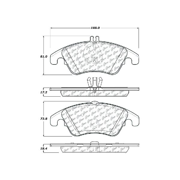 2008-2009 Mercedes-Benz C280 Disc Brake Pad Set - Front (Centric)