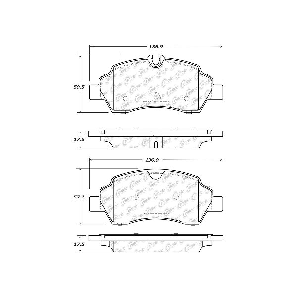 2015-2019 Ford Transit-250 Disc Brake Pad Set - Rear (Centric)