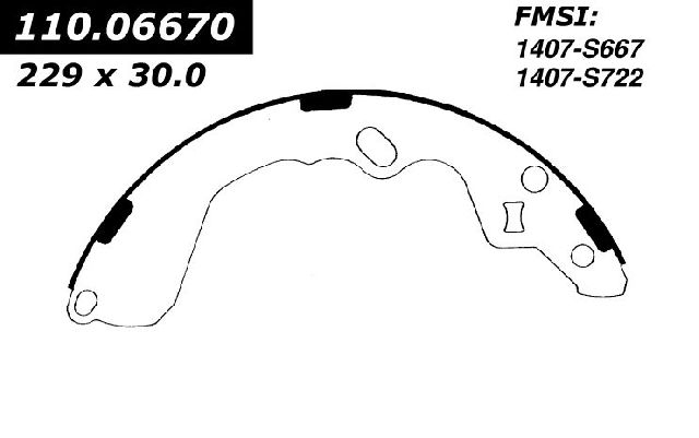 1993-2002 Mazda 626 Drum Brake Shoe - Rear (Centric)