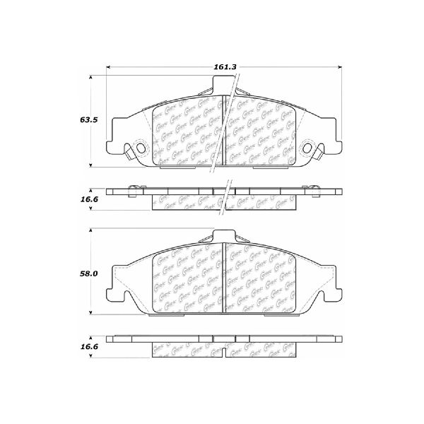 1999-2004 Oldsmobile Alero Disc Brake Pad Set - Front (Centric)