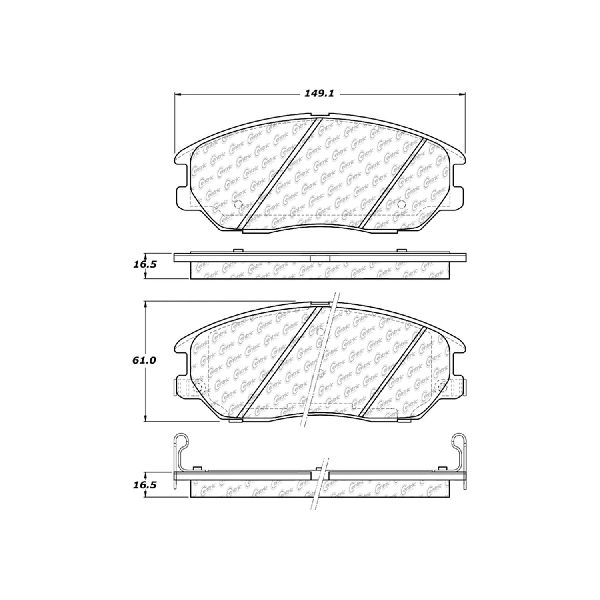 2004-2005 Hyundai XG350 Disc Brake Pad Set - Front (Centric)