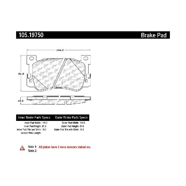 2017-2022 Genesis G90 Disc Brake Pad Set - Front (Centric)