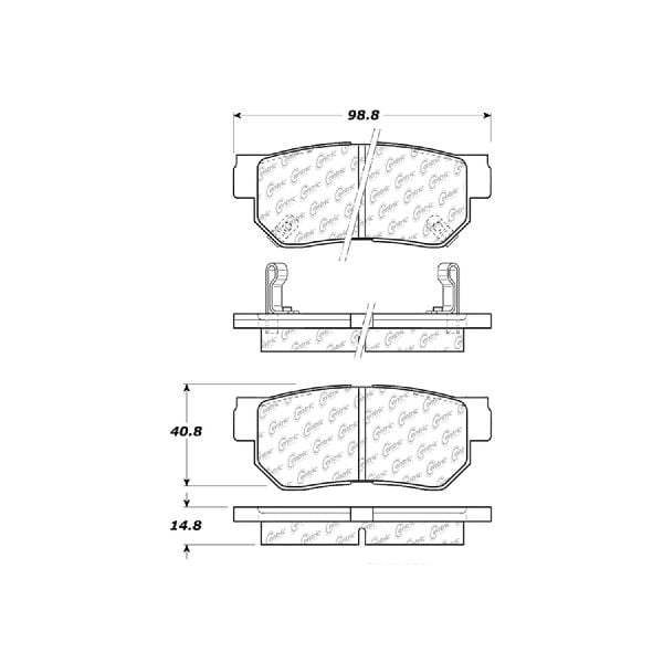 2006-2009 Hyundai Azera Disc Brake Pad Set - Rear (Centric)