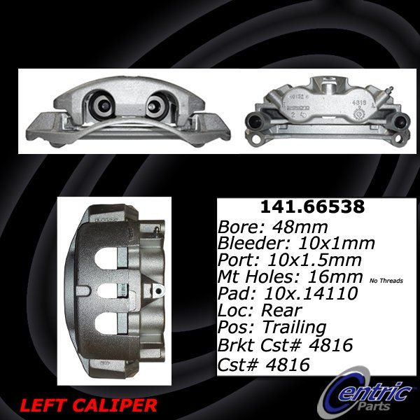 2011-2019 GMC Sierra 2500 HD Disc Brake Caliper - Rear Left (Centric)