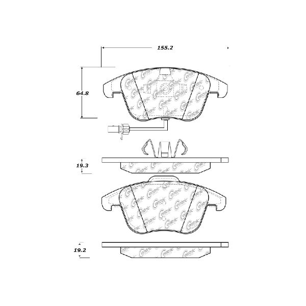 2009-2015 Audi A4 Disc Brake Pad Set - Front (Centric)