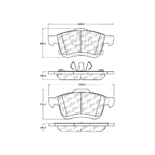 2015-2021 Ram ProMaster City Disc Brake Pad Set - Front (Centric)